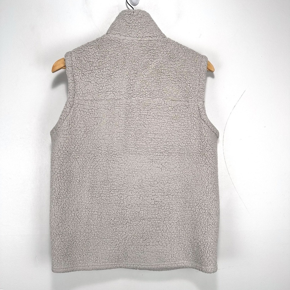 The North Face Deep Pile Fleece Vest Youth XL (18/20) Beige Full Zip Jacket - Picture 5 of 13